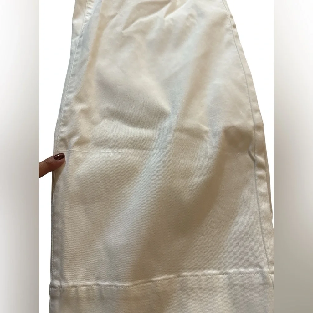 SPANX White Stretch Slimming Casual Twill Cropped Wide Leg Pant Size X-Large NWT